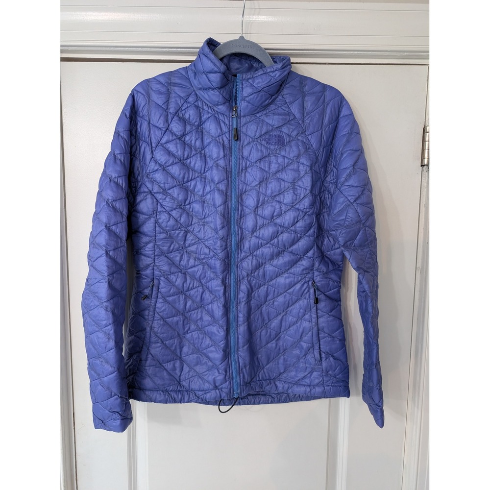 The North Face Womens Thermoball Quilted Insulated Puffer Jacket Blue Medium‎
